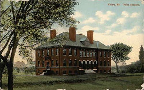 Traipe Akademi Binası Kittery, Maine ME Orijinal Antika Kartpostal