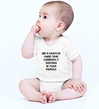 CBTWear Yaptım 9 Ay Zor Zaman, Hizmet 18 Yıl Şartlı Tahliye Komik Sevimli Yenilik Bebek Tek Parça Bebek Bodysuit