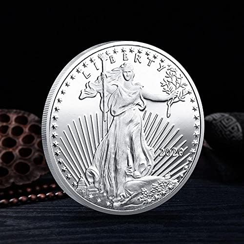 2020 Amerikan Özgürlük kadın Gümüş Kaplama hatıra parası Hobi Sikke Sanal Sikke Durumda Sınırlı Sayıda Koleksiyon Sikke Koruyucu