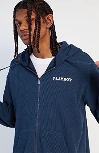 PacSun Playboy Erkek Waffle fermuarlı kapüşonlu kıyafet
