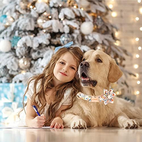 Kız Köpek için Çiçekli Köpek Tasması, Yavru Köpek Tasması Güvenlik Metal Tokalı Sevimli Kız Köpek Tasmaları Köpek Yavrusu