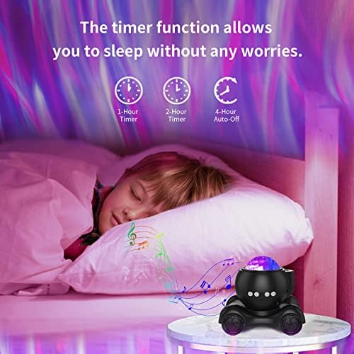 ENOKİK Aurora Projektör, Galaxy Projektör Yatak Odası için Dahili Bluetooth Hoparlör, Gece Lambası Projektör Çocuklar için