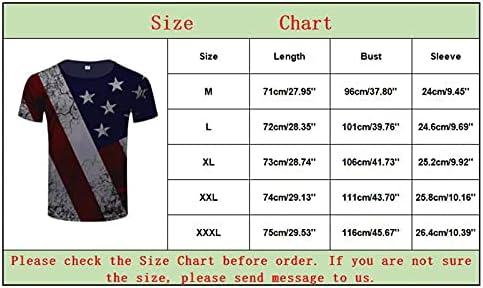 Vatansever Tee Gömlek Erkekler için ABD 4th Temmuz Crewneck Üst Yıldız ve Çizgili Baskı Kısa Kollu Klasik sağlıklı tişört