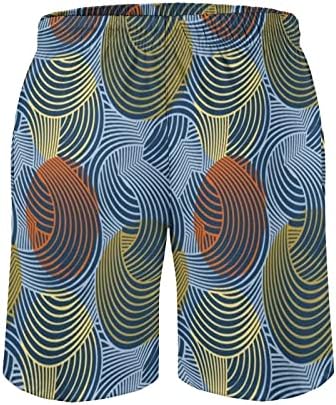 Erkek Yüzmek Mayo Sıkıştırma Astar ile Nefes Yüzmek Pantolon Komik Aztek Baskılı İpli Bel Beachwear Cepler ile