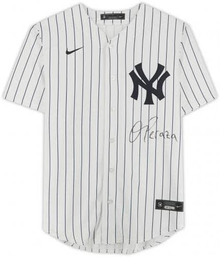 Oswald Peraza New York Yankees İmzalı Beyaz Nike Replika Forması - İmzalı MLB Formaları