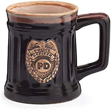 Burton & Burton Polis Memuru Porselen Kahve Kupa Polis Departmanı Crest Stein Şekilli