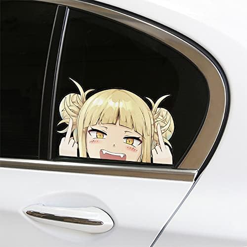 Benim Kahraman Academa Himiko Toga Araba Çıkartmaları, 7.5 x 5.2 Vinil Anime Araba Çıkartması, su geçirmez Karikatür Sticker