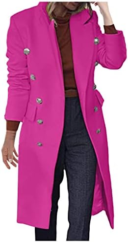 Kadın Sahte Yün İnce Palto Ceket Siper uzun ceket Bayanlar İnce Uzun Zarif Yumuşak Sıcak Dış Giyim Rahat Düz Ceket