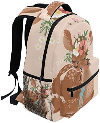 Sevimli Geyik Bookbag Erkek Kız, Geyik okul sırt çantası İlköğretim Okulu için Rahat Seyahat Çantası Dizüstü Sırt Çantası