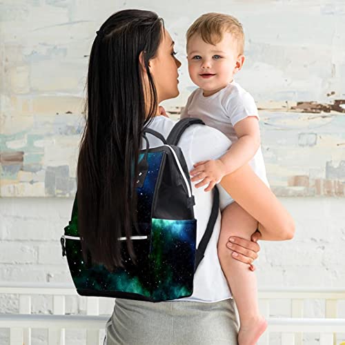 Galaxy Bezi Tote Çanta Mumya Sırt Çantası Büyük Kapasiteli Bez Torba Hemşirelik Seyahat Çantası Bebek Bakımı için