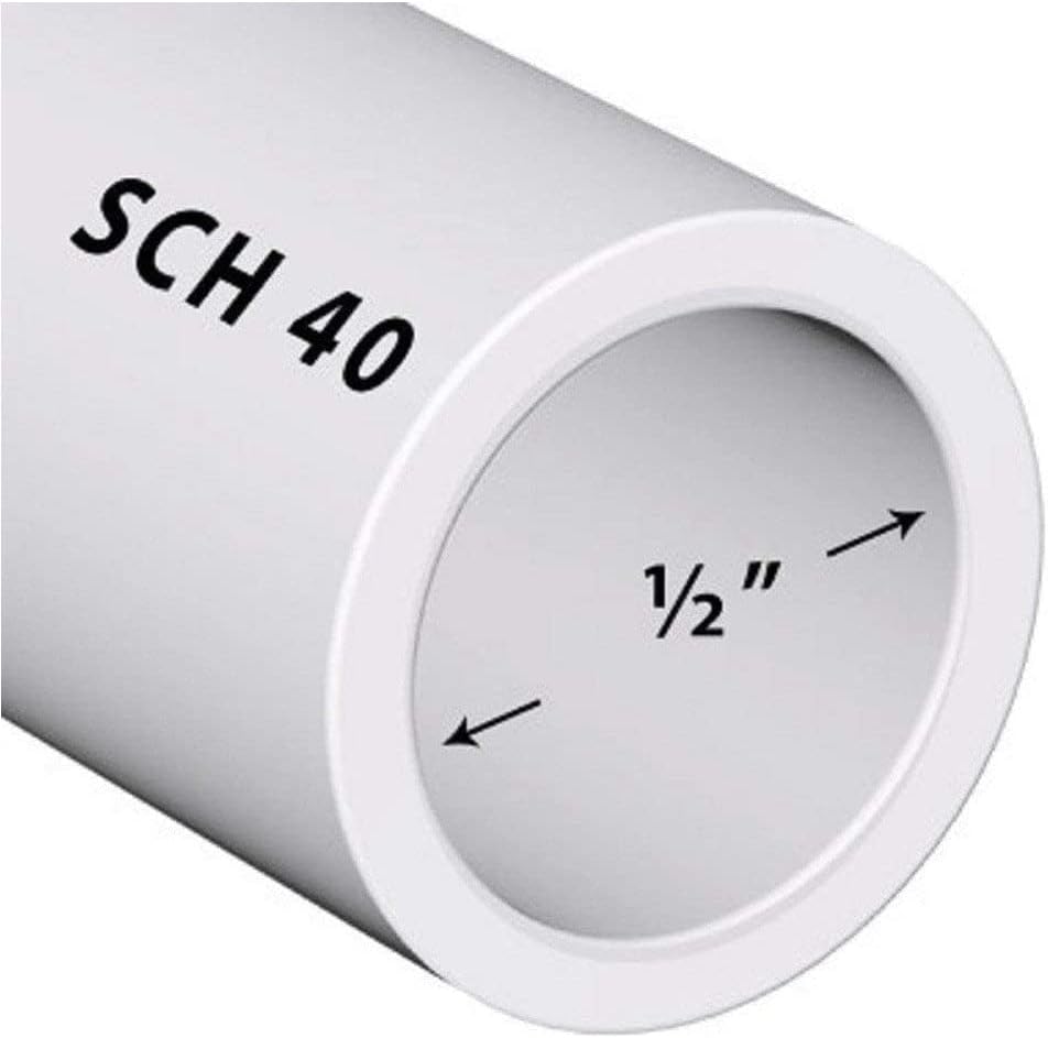 Üretici Doğrudan Peyzaj PVC Boru Sch40 1/2 inç inç (0.5) Beyaz Özel Uzunluk-4FT (BORU-0500-4FT-)