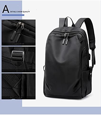 WEIY-USB şarj portlu seyahat ve eğlence sırt çantası, su geçirmez gri sırt çantası