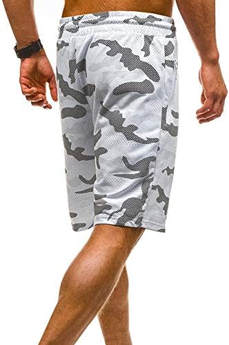 SAXIGOL Erkek Şort Atletik 2023 Kamuflaj Baskı Grafik SweatShorts Rahat İpli Gevşek Mikro Elastik yazlık pantolonlar
