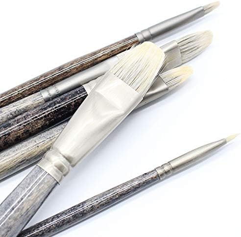 JRDHGRK 6 adet Saç Huş Çubuk Suluboya Boya Fırçası Profesyonel Yağ Guaj Akrilik Dekoratif Sanat Malzemeleri