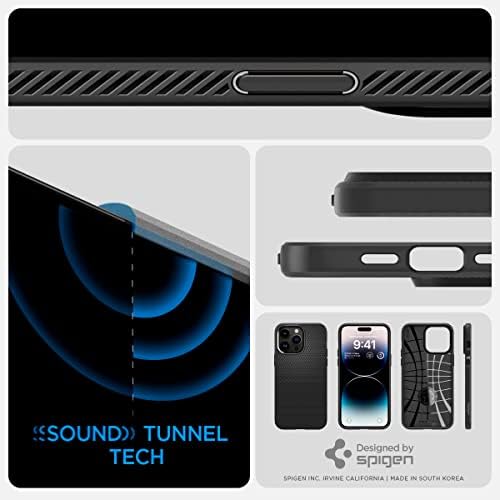 iPhone 14 Pro Max Kılıf için Tasarlanmış Spigen Sıvı Hava Zırhı (2022) - Mat Siyah