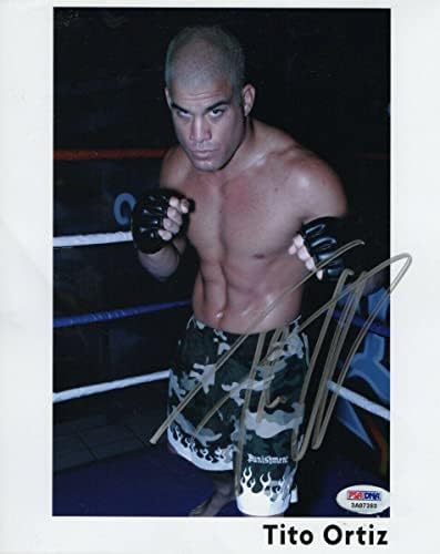 Tito Ortiz İmzalı 8X10 Fotoğraf UFC Efsanesi PSA 3A7393-İmzalı UFC Fotoğrafları