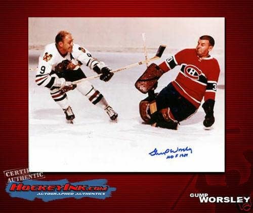 GUMP WORSLEY Montreal Kanadalıları İmzaladı 8 X 10-70003-İmzalı NHL Fotoğrafları