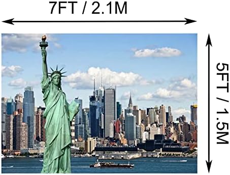 CORFOTO Kumaş 7x5ft özgürlük heykeli Zemin NYC Temalı Parti Süslemeleri New York Şehir Parti Afiş NYC Fotoğraf Arka Plan