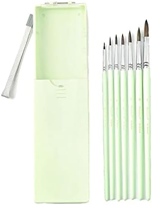 Taşınabilir suluboya fırçası Detaylı Şablon 7 Tip İnce Boya Fırçası ile fırça kılıfı Öğrenciler Sanatçılar için