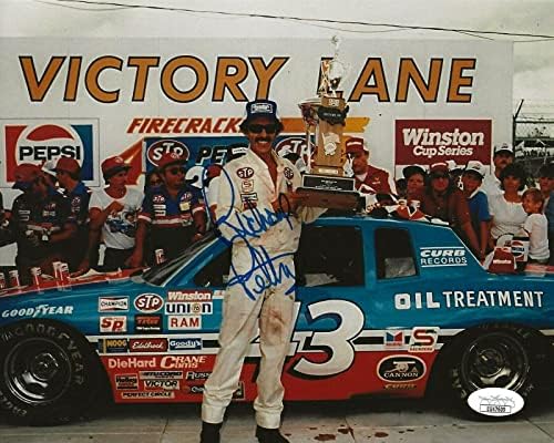 Richard Petty Daytona 500 imzalı Nascar 8x10 fotoğraf imzalı Kral 1 JSA-İmzalı NASCAR Fotoğrafları