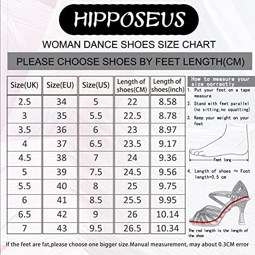HİPPOSEUS Latin Dans Ayakkabıları ile Kadınlar için Kapalı Toe Lace up Balo Salonu Latin Salsa Tango Dans Uygulama Ayakkabı