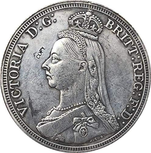 Mücadelesi Coin İNGILTERE 1887 1 Taç-Victoria 2nd Portre Kopya Paraları Kopya Süsler Koleksiyonu Hediyeler Sikke Koleksiyonu