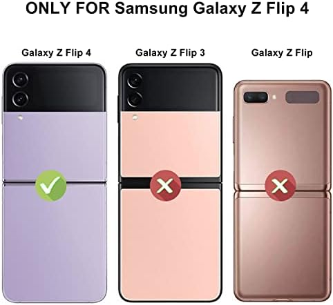 Samsung Z Flip 4 için KSRIDOTE Kart Tutucu ve Halka ile Samsung Cüzdan Kılıf Galaxy Z Flip 4 Cüzdan Kılıf Cep Telefonu Kılıfı