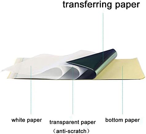 Dövme Transfer Kağıdı-Romlon 100 Yaprak Dövme Şablon Kağıdı Dövme Kağıdı 4 Katlı A4 Boyutlu Kağıt Dövme Transfer Kağıdı Dövme