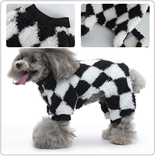 Küçük Köpekler için köpek pijamaları Kazak Kış Sıcak Köpek Giysileri peluş Evcil Hayvan Tulum Kıyafet Giyim Ceket Noel için