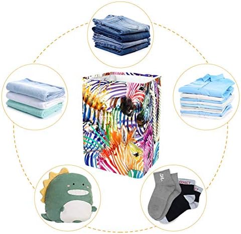 Inhomer Zebra Desen 300D Oxford PVC Su Geçirmez Giysiler Sepet Büyük çamaşır sepeti Battaniye Giyim Oyuncaklar Yatak Odası