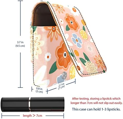 ORYUEKAN Makyaj Ruj Kılıfı Tutucu Mini Çanta Seyahat Kozmetik Çantası, Dış Nedime Hediye Düğün Parti Çanta için Ayna ile