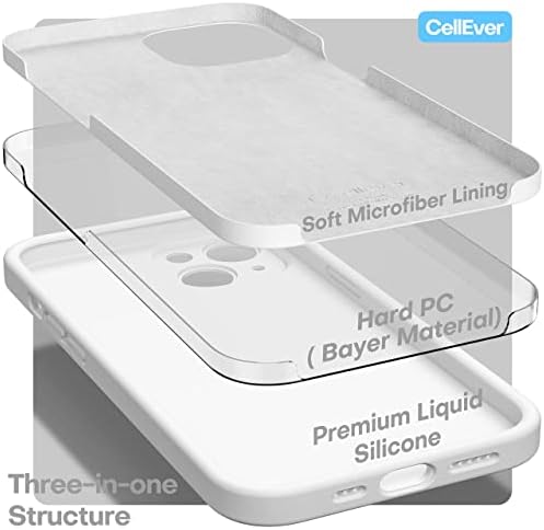 iPhone 14 için CellEver Ultra Dayanıklı Silikon Kılıf, Askeri Sınıf Düşme Koruması [Kamera Kapağı] [Slim Fit] Darbeye Dayanıklı