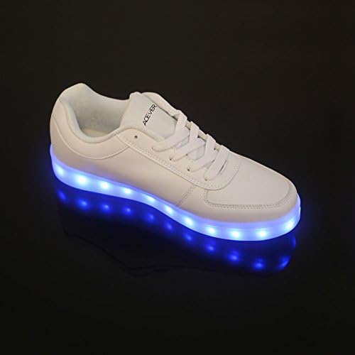 ACEVER USB Şarj LED ışıklı aydınlık Çift rahat ayakkabılar kadın LED Ayakkabı LED Sneakers Noel Cosplay (US75-Women)