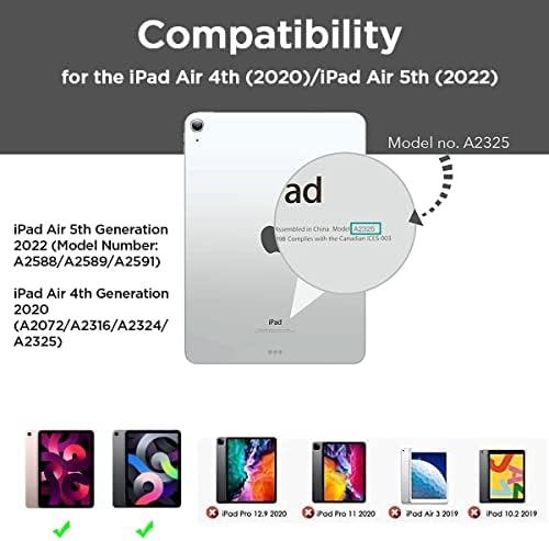 AICase iPad Hava 4 için Kılıf 2020, yeni iPad Hava 10.9 Kılıfları Kickstand Darbeye Dayanıklı Kauçuk Sağlam Hibrit Üç Katmanlı