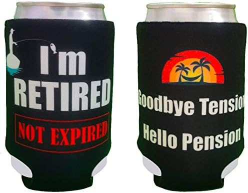 Tainada Neopren Bira İçecek İçecek Can Kol Coolie Soğutucu İzolatörler (Erkekler ve Kadınlar için İdeal Emeklilik Hediyeleri)