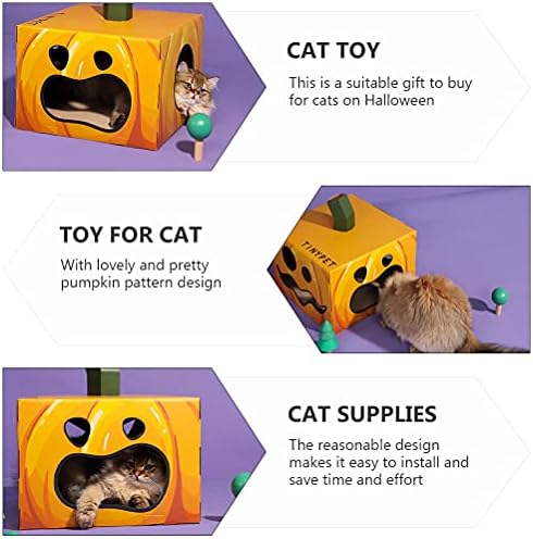 KESYOO Cadılar Bayramı Kabak Kedi Evi Güzel Kedi Oyuncak Yaratıcı Araba Scratcher Pet Oyuncak Cadılar Bayramı Kostüm