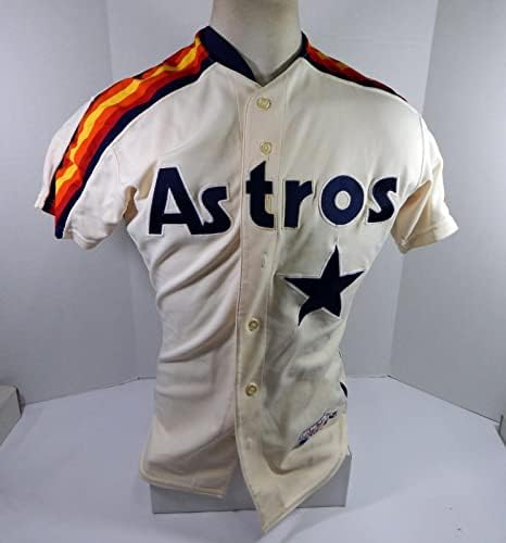 1989 Houston Astros Eric Anthony 23 Oyun Kullanılmış Krem Forma 42 DP35495 - Oyun Kullanılmış MLB Formaları