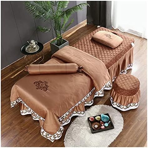 Masaj yatağı Levha Seti, masaj yatağı Spa Seti Dikiş Kore Yumuşak Spa güzellik yatağı Örtüsü Kapitone Nefes Salon masaj yatağı
