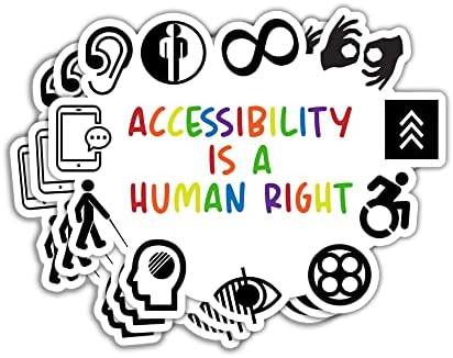 LECATİ 3Pcs-Erişilebilirlik Bir İnsan Hakkı Etiketidir Zihinsel Sağlık Bilinci Engellilik Etiketleri Engellilik Geçmişi Etiketleri