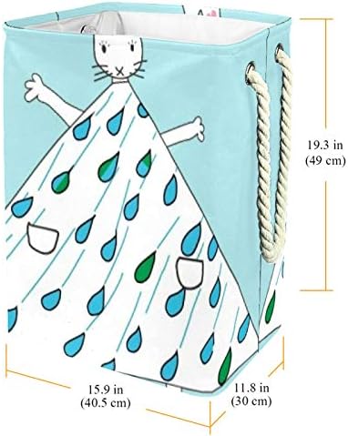 DEYYA Yağmurluk Tavşan Desen çamaşır sepetleri Sepet Uzun Boylu Sağlam Katlanabilir Yetişkin Çocuklar için Genç Erkek Kız