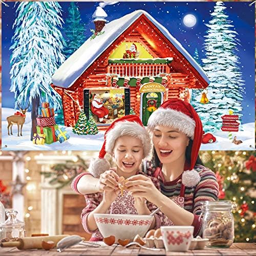 Merry Christmas Zemin Afiş Karşılama Kış Kar Noel Babalar Atölye Sahne Belirleyiciler Zemin Arka Plan fotoğraf kabini Dekoratif
