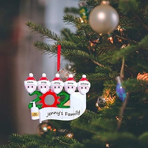 HUALIJIA Noel Süsler Karantina Noel Partisi Dekorasyon Hediye (Kutu Olmadan, 5 kişilik Aile)
